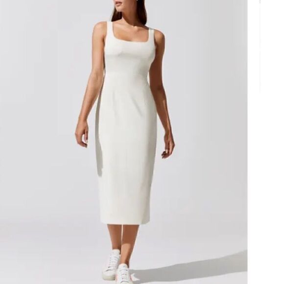 Carbon38 Square Neck Midi Dress Small - Picture 1 of 6